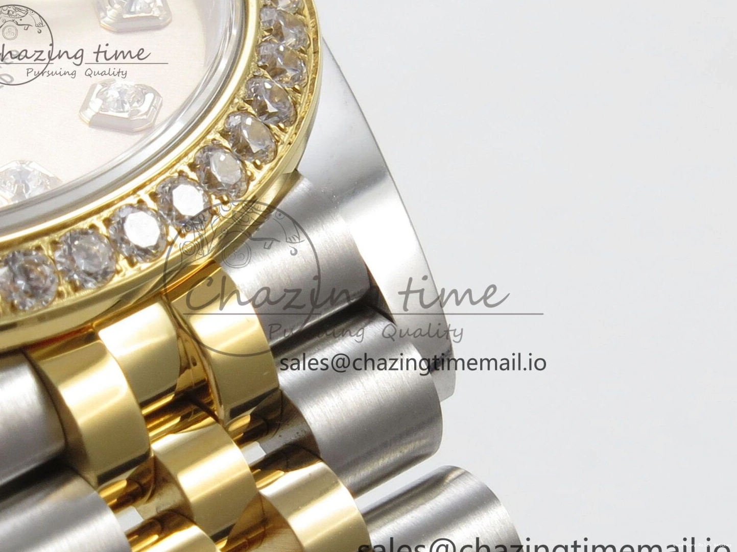 Good Copy Rolex Watches YG Diamonds Steel Bracelet 31 Jubilee THBF YG DateJust 1:1 Dial Edition Bezel SS 278383RBR 904L HZ Vibrant on Best 46 Diamonds Cal. 1220
